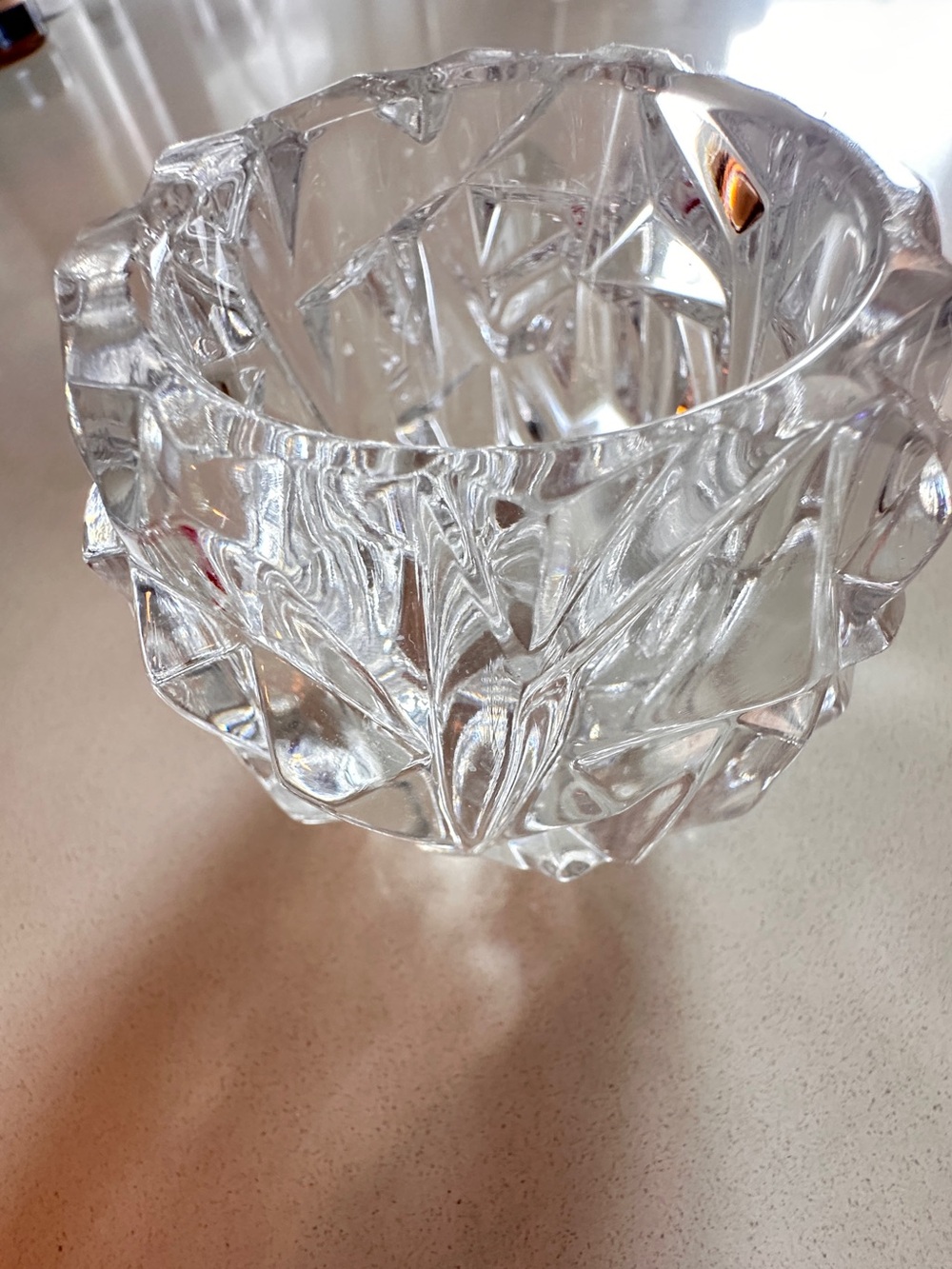 Tiffany & Co. Rock Cut Chrystal  candle holder